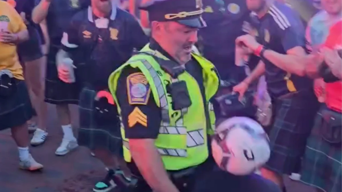 Boston Cop’s Juggling Stunt Lights Up World Cup Fan Fest