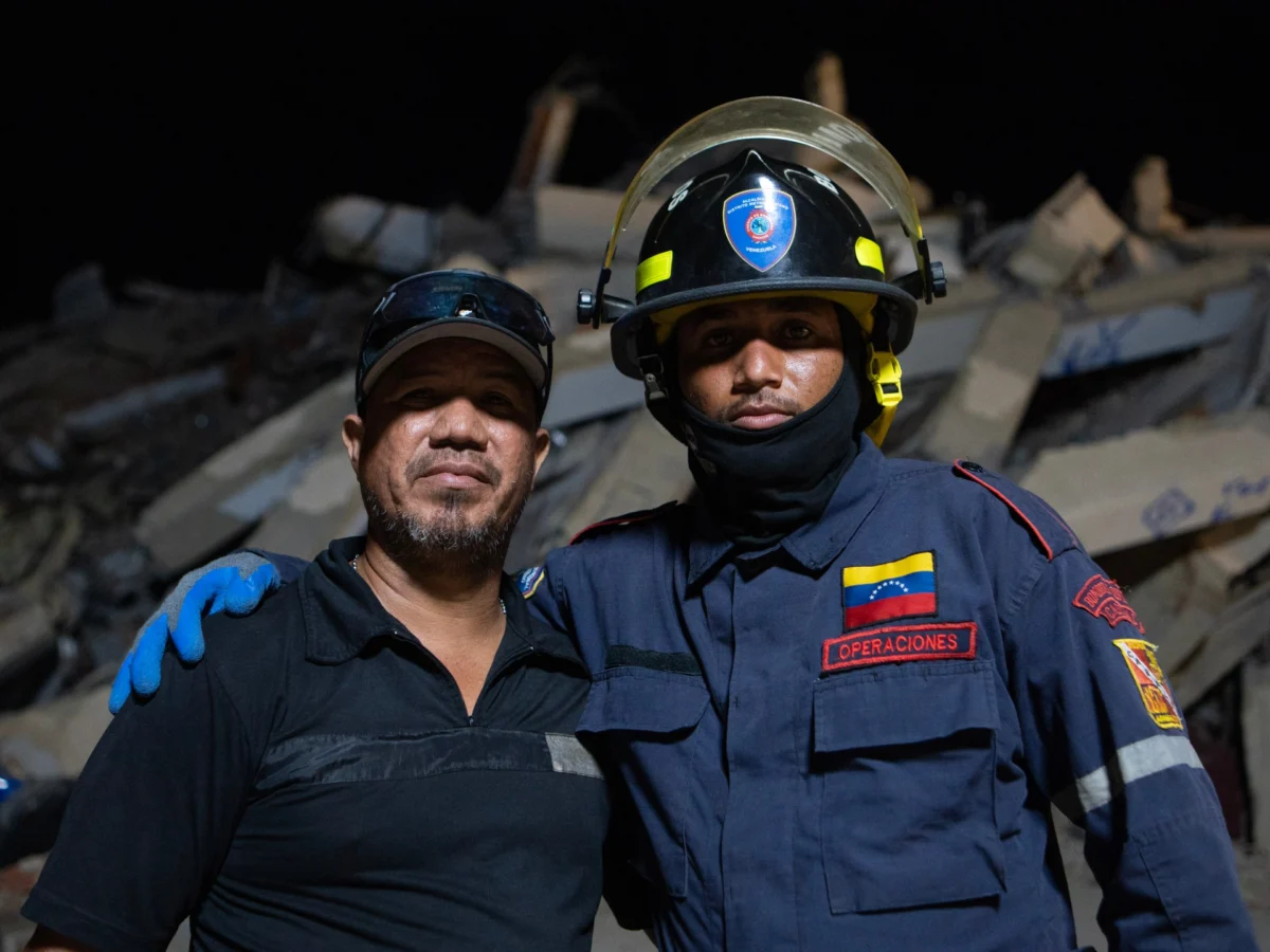 Son Rescues Father from Venezuela Earthquake Rubble