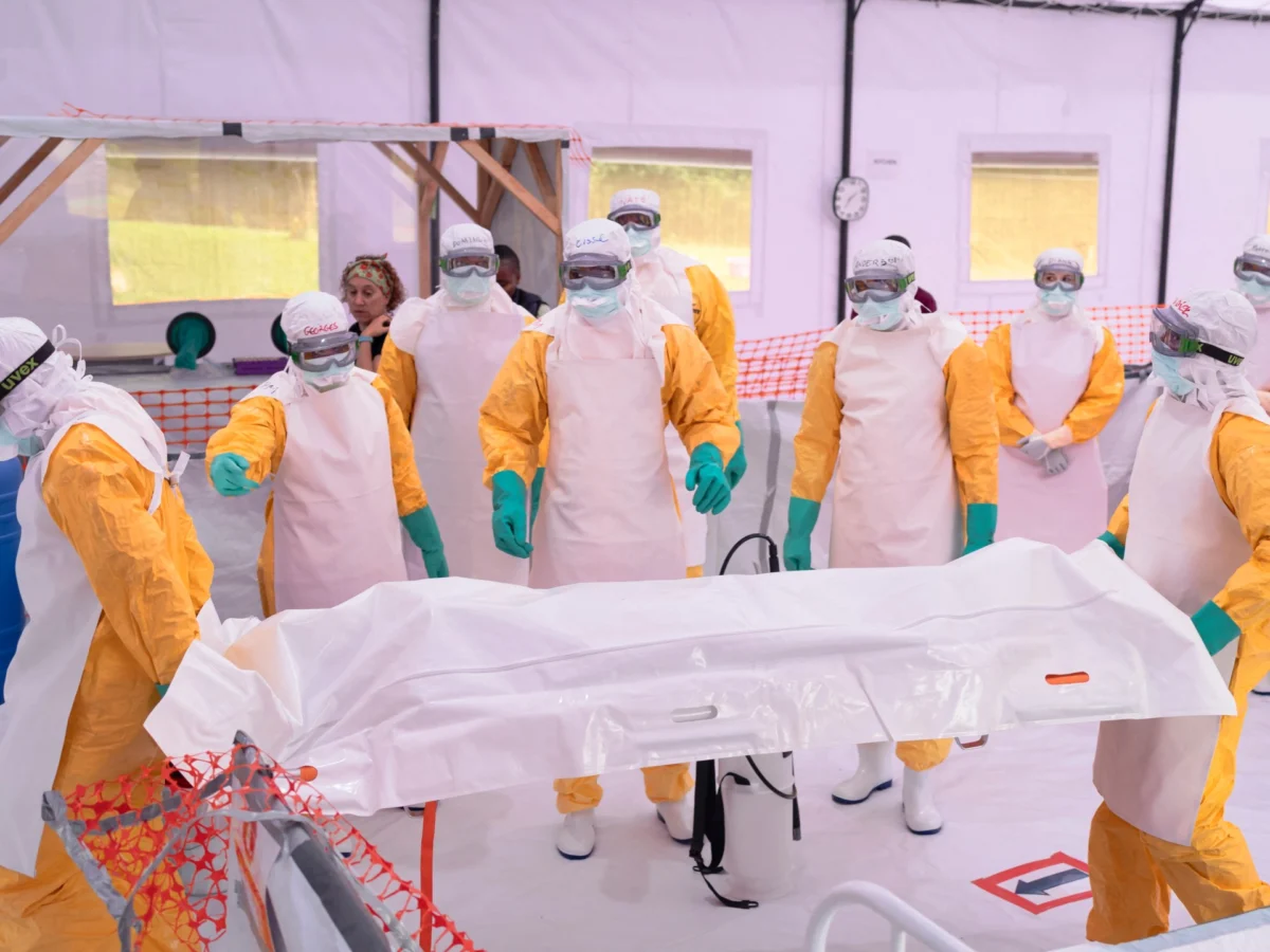 Ebola centre staff strike as virus spreads in Congo