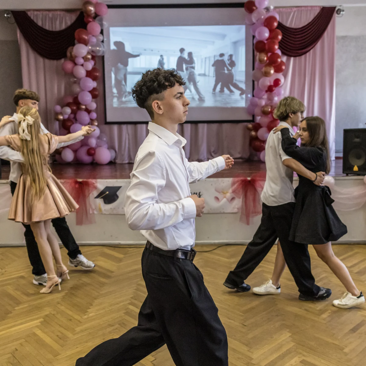 Prom Continues in Kyiv While Masha’s Date Danced Alone