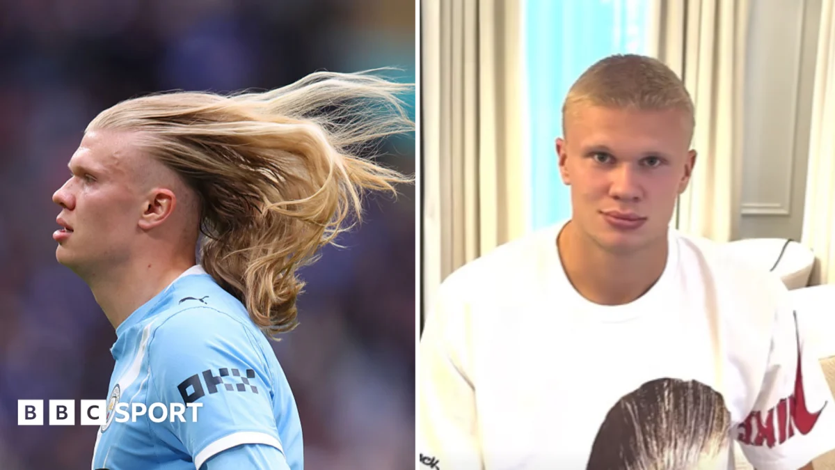 Erling Haaland debuts new buzz cut hairstyle