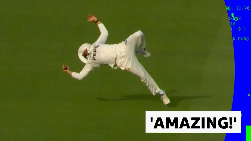 Jordan Cox dismissed by stunning catch in England Test