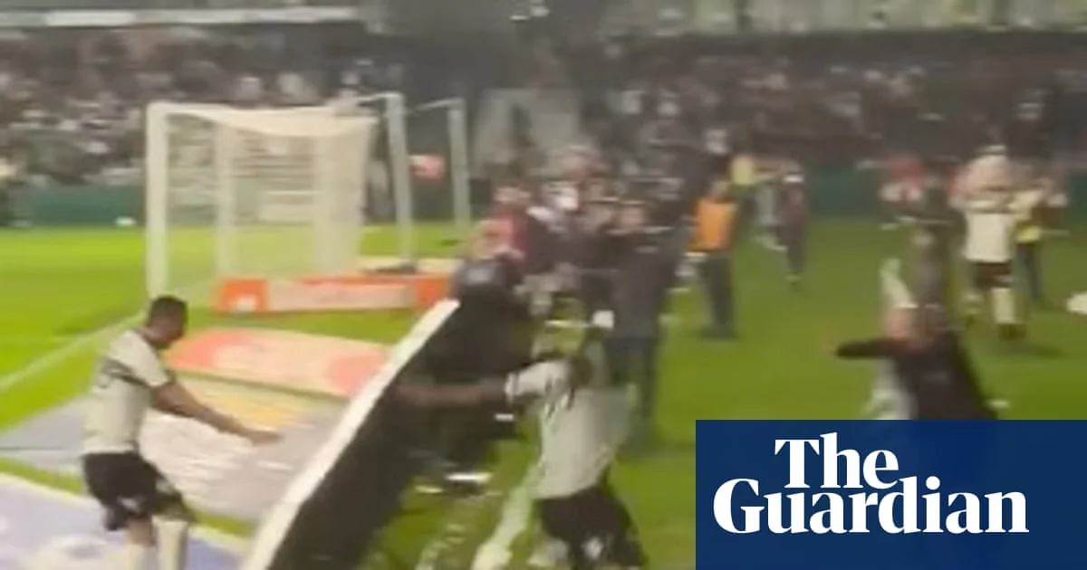 Brazilian footballer falls into hole celebrating disallowed goal