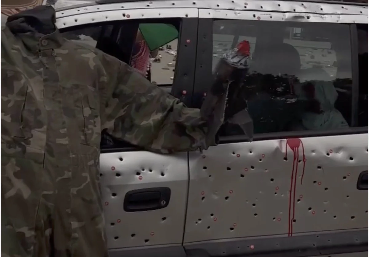 Bullet-riddled car displayed in Berlin for Hind Rajab