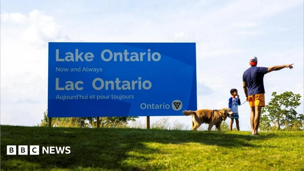 Canada installs Lake Ontario sign in jab at US