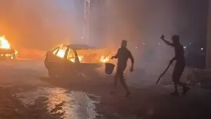 Cars burn in reported settler attack in occupied West Bank