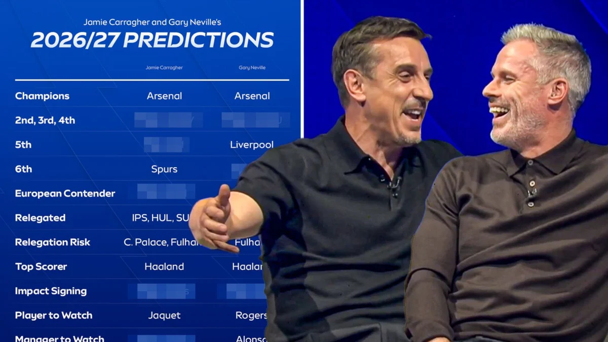 Carragher and Neville Make Premier League Season Predictions
