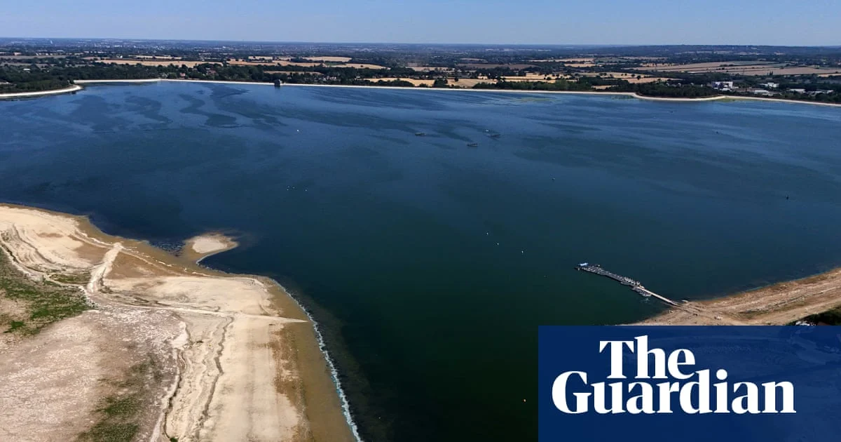 Five reservoirs in England and Wales fall to exceptionally low levels