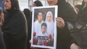 Funeral held for family killed in US strike on Qeshm Island