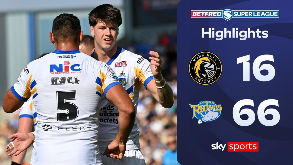 Leeds Rhinos dominate York Knights in Super League clash