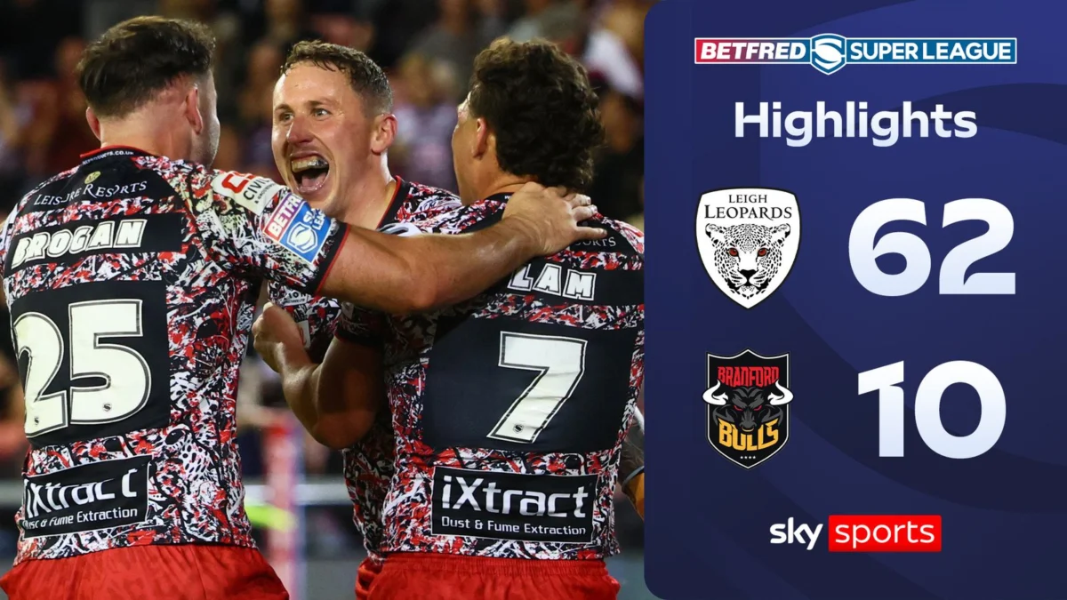 Leigh Leopards dominate Bradford Bulls in Rugby Super League clash