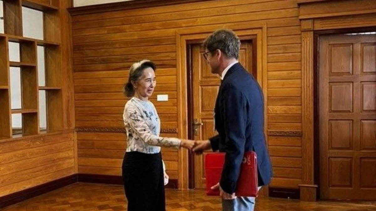 Myanmar releases first images of Aung San Suu Kyi