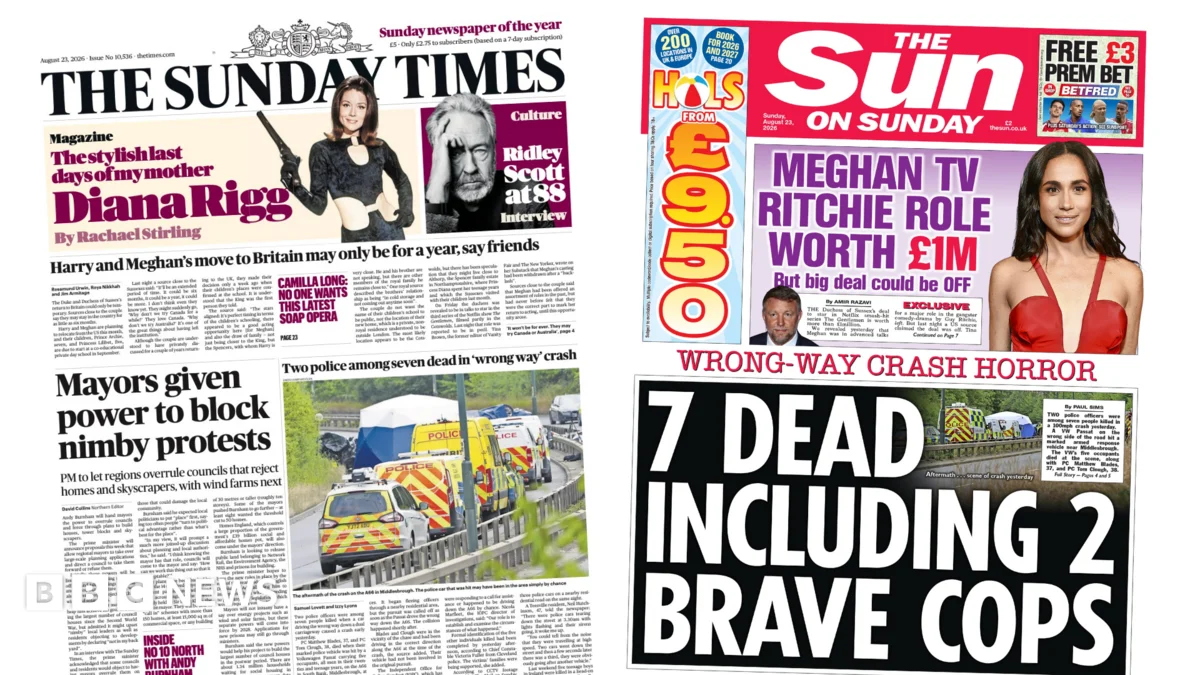 Mayoral powers and Meghan’s TV role dominate headlines