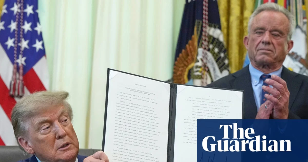 Trump signs order to alter CDC vaccine schedule