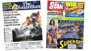 UK papers highlight oil profits from Iran war and ‘super-rain’