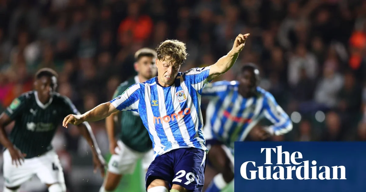 Coventry edges Plymouth in six-goal Carabao Cup thriller