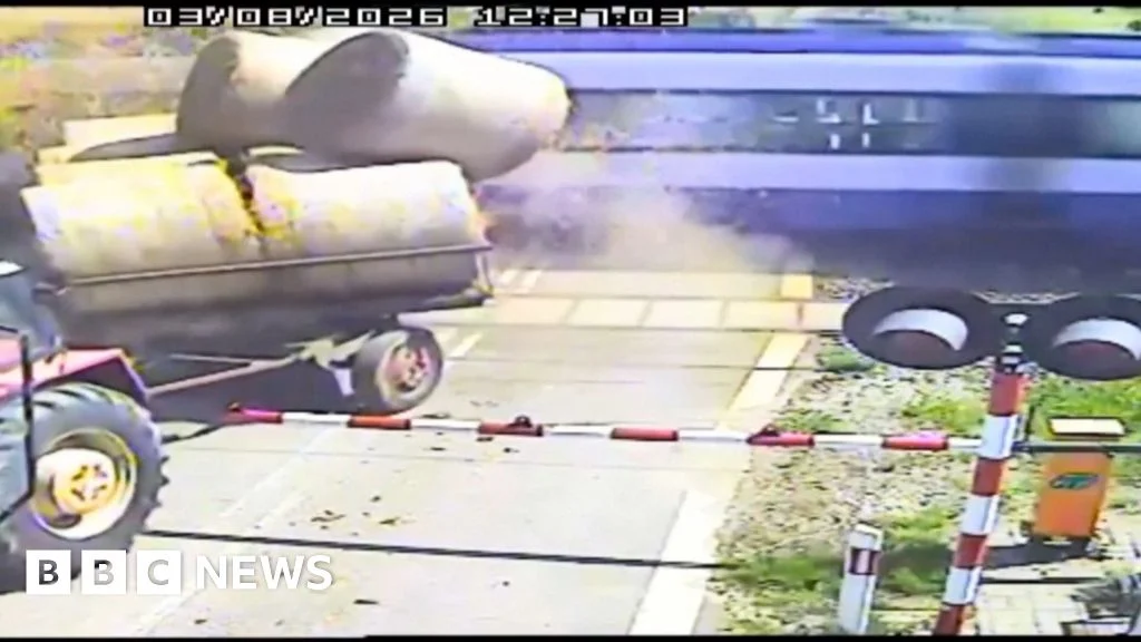Watch: Polish train crashes into trailer with intoxicated driver
