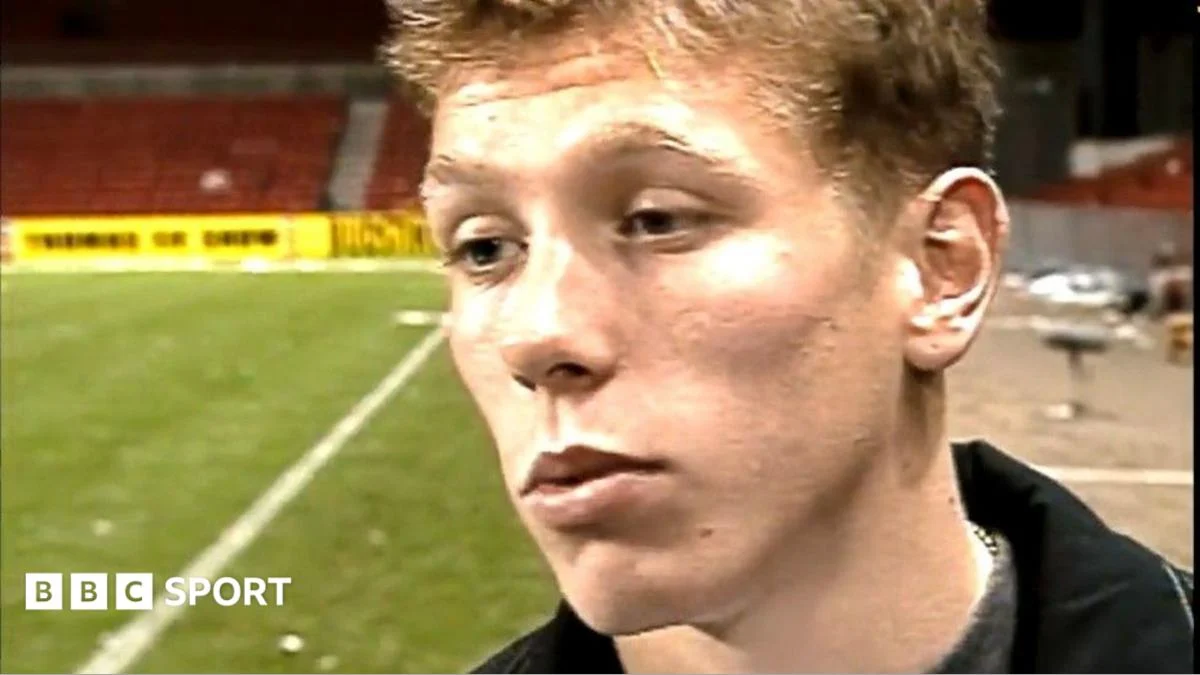 Bellamy scores 1998 winner for Wales against Denmark