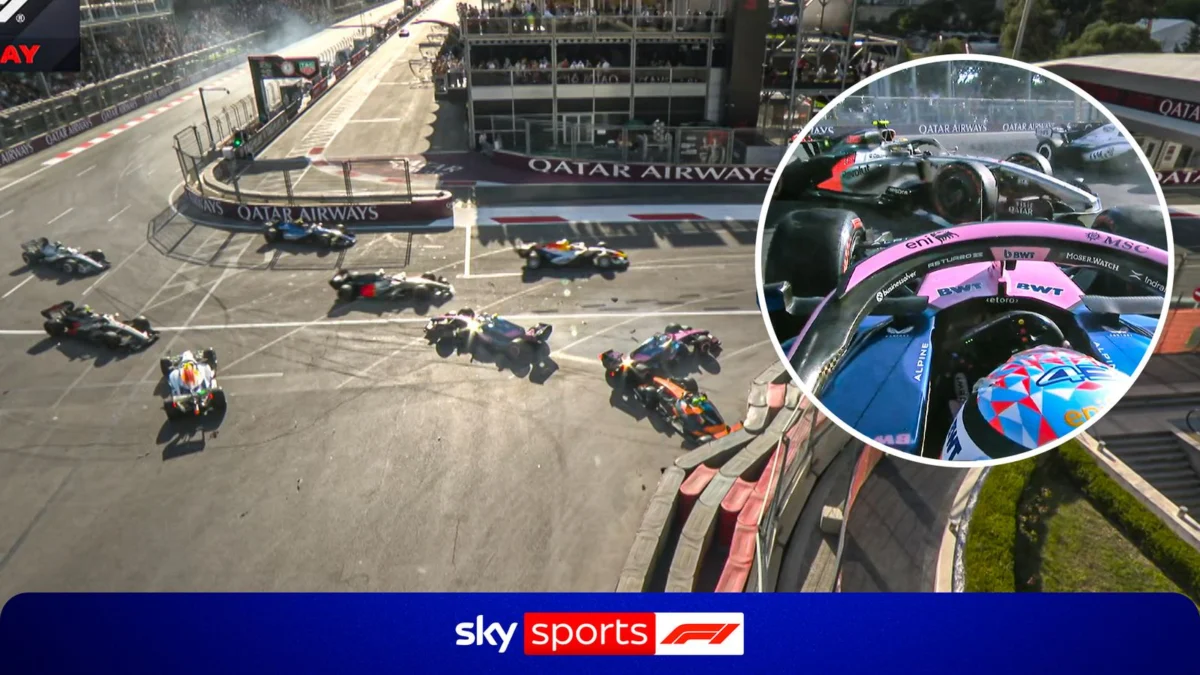 Azerbaijan GP crash knocks Norris out in multi-car incident