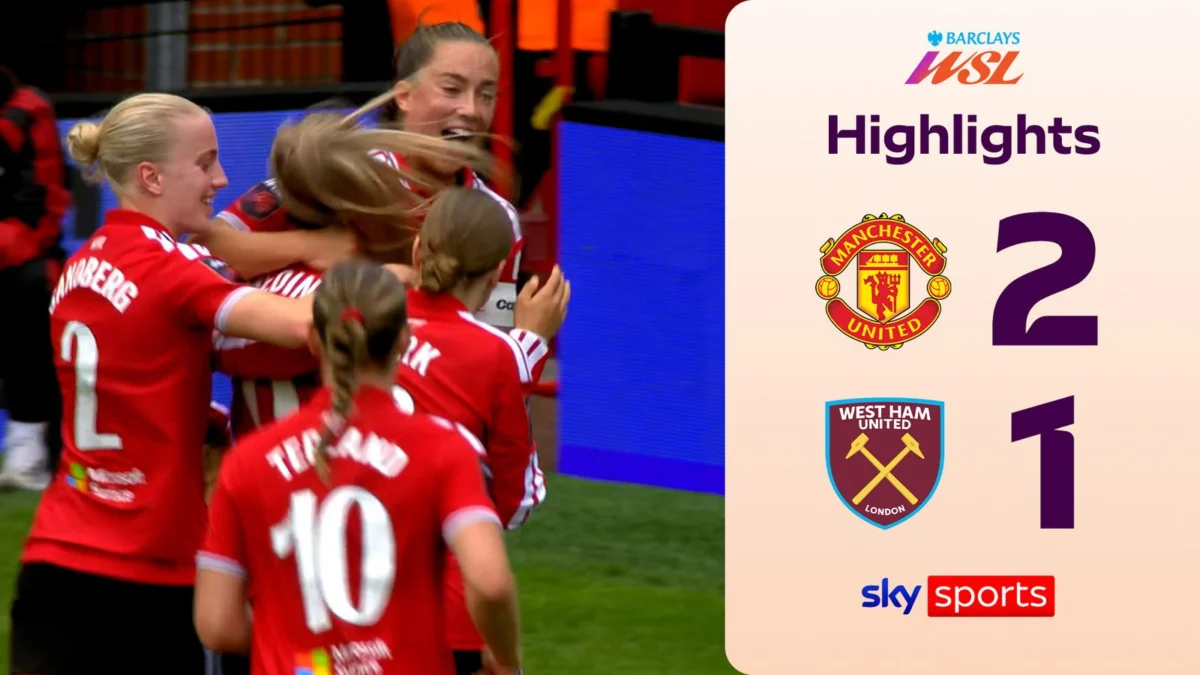 Manchester United claim first WSL win of season against West Ham