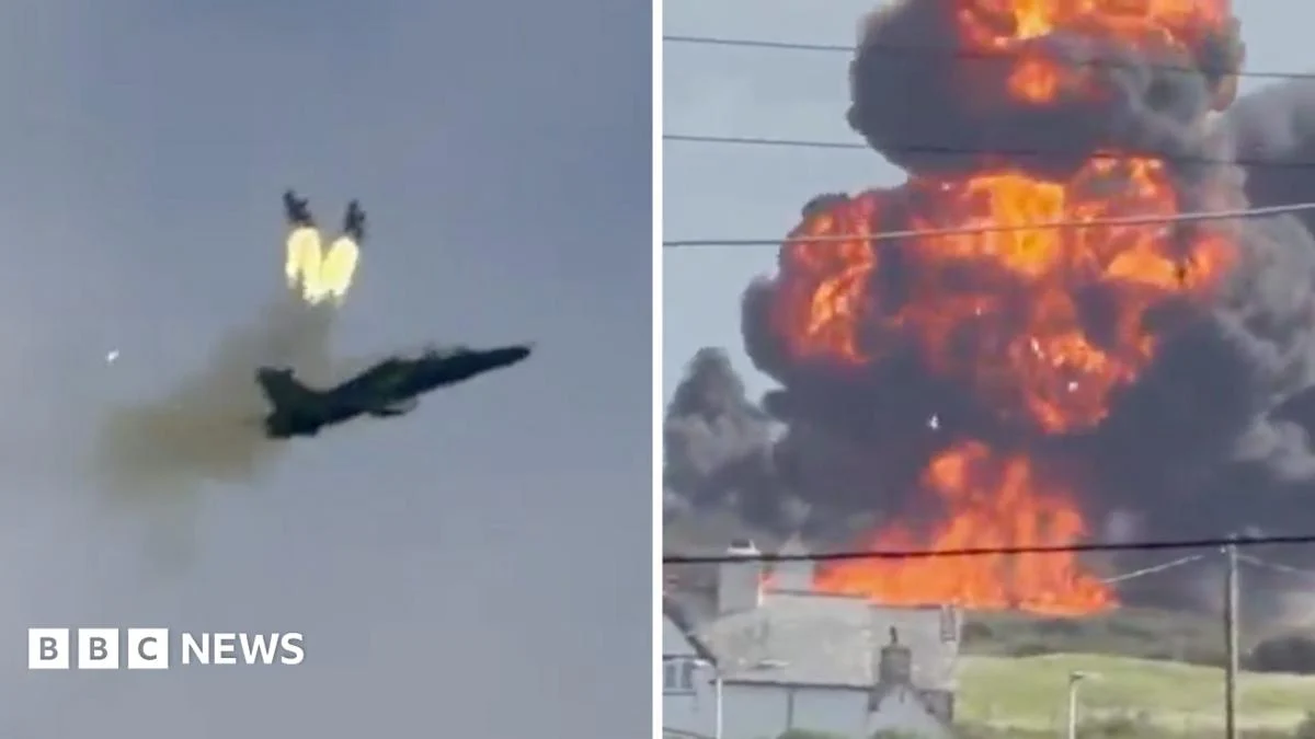 RAF Jet Crashes in Anglesey After Pilots Eject Safely