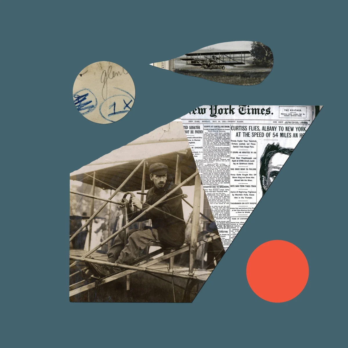 Daredevil Aviator Drove 1910 News Train Chase