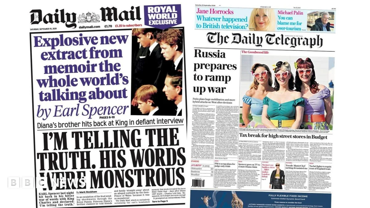 Spencer Book Fallout Dominates UK Papers