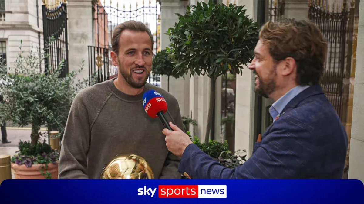 Harry Kane thanks fans after winning Ballon d’Or with Sky Sports