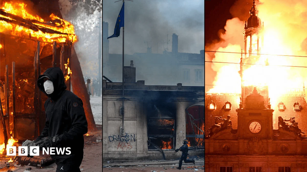 French Landmarks Damaged in Violent Protests