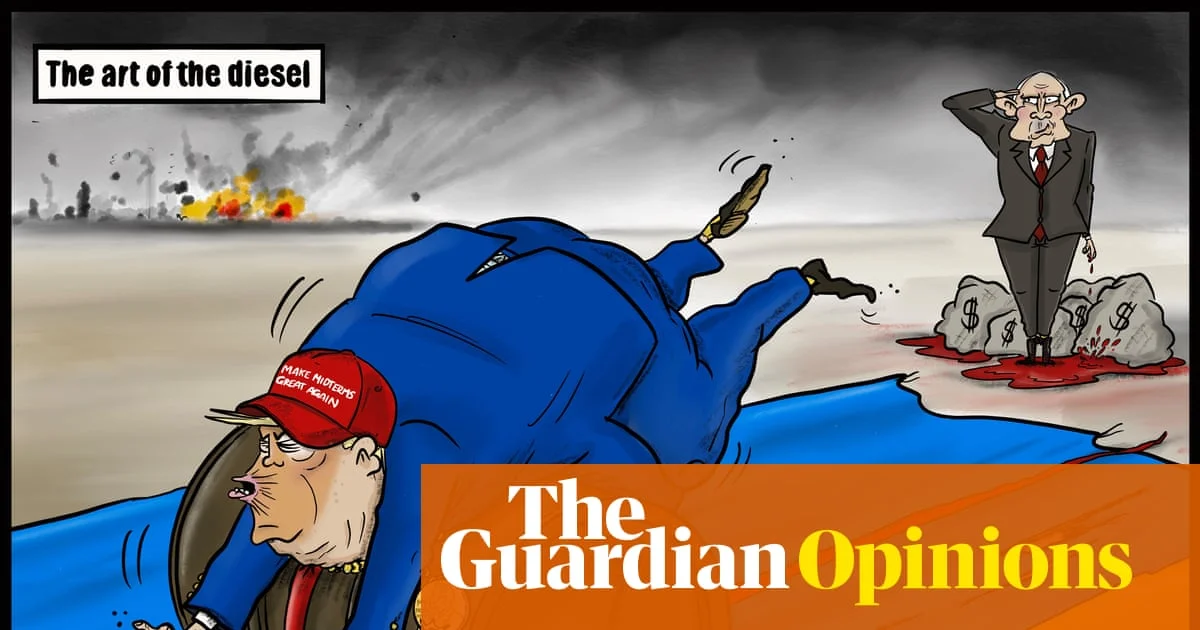 Cartoon Comments on Trump’s Reported Diesel Purchase Plan from Russia