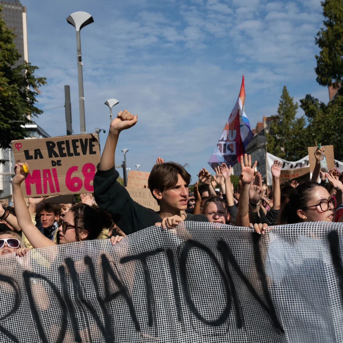 Unions Join Student-Led Protests Spreading Across France