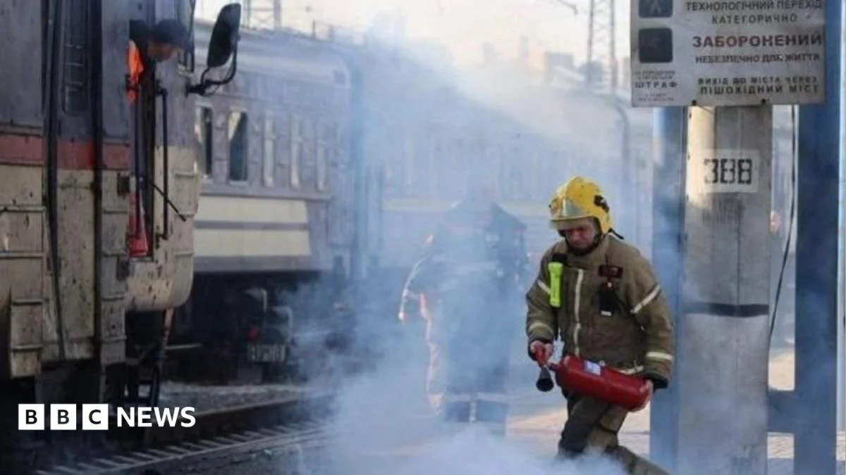 Russian drone attack on Ukrainian train station kills at least 14