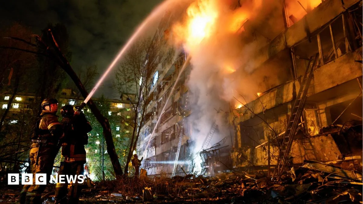 Russian Strikes Hit Kyiv Power Plant, Zelensky Says