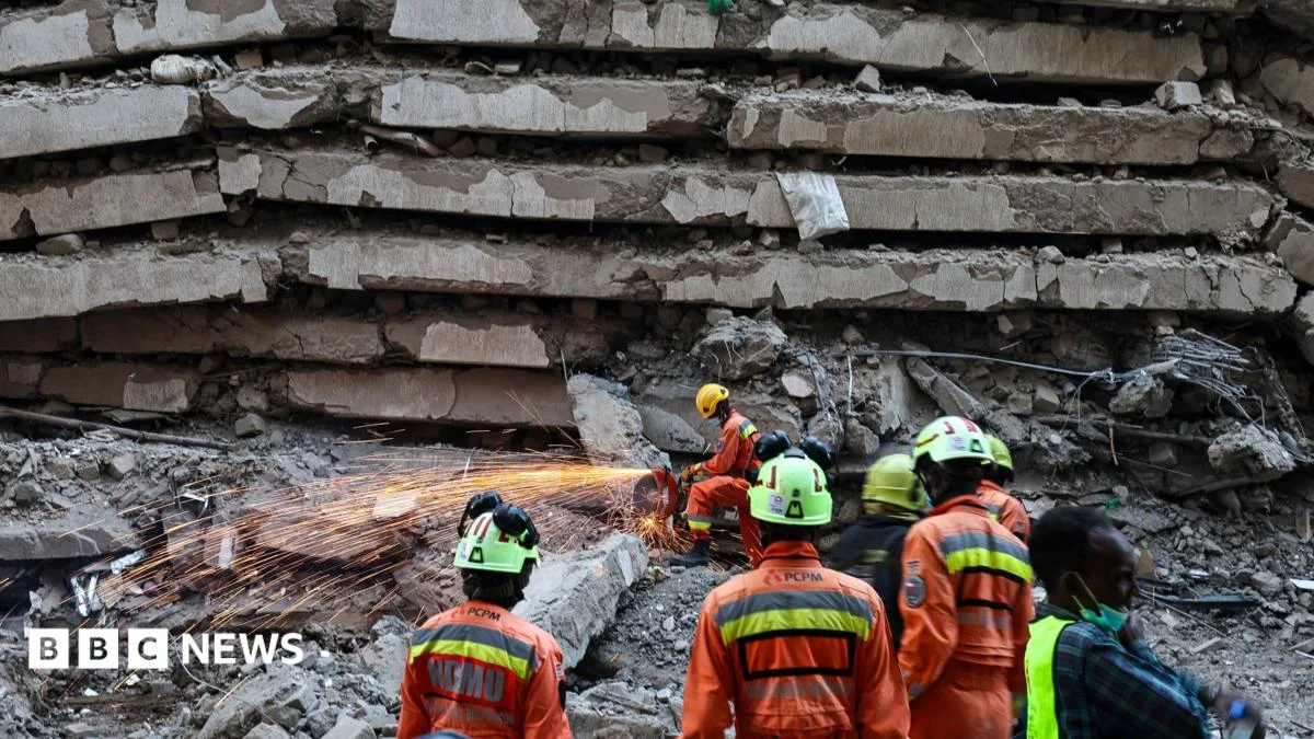 Nairobi Building Collapse Leaves Two Rescued, Five Missing as Manhunt Launched